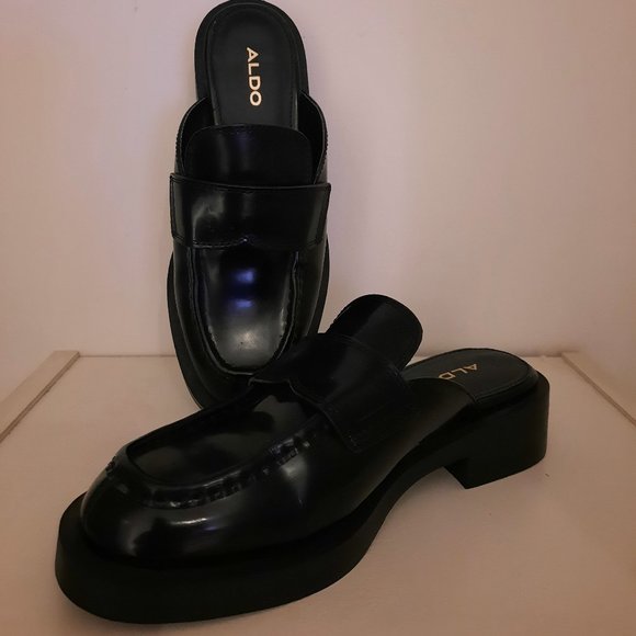 Aldo Lug Mule Loafer Size 37 (6.5) - Picture 2 of 4
